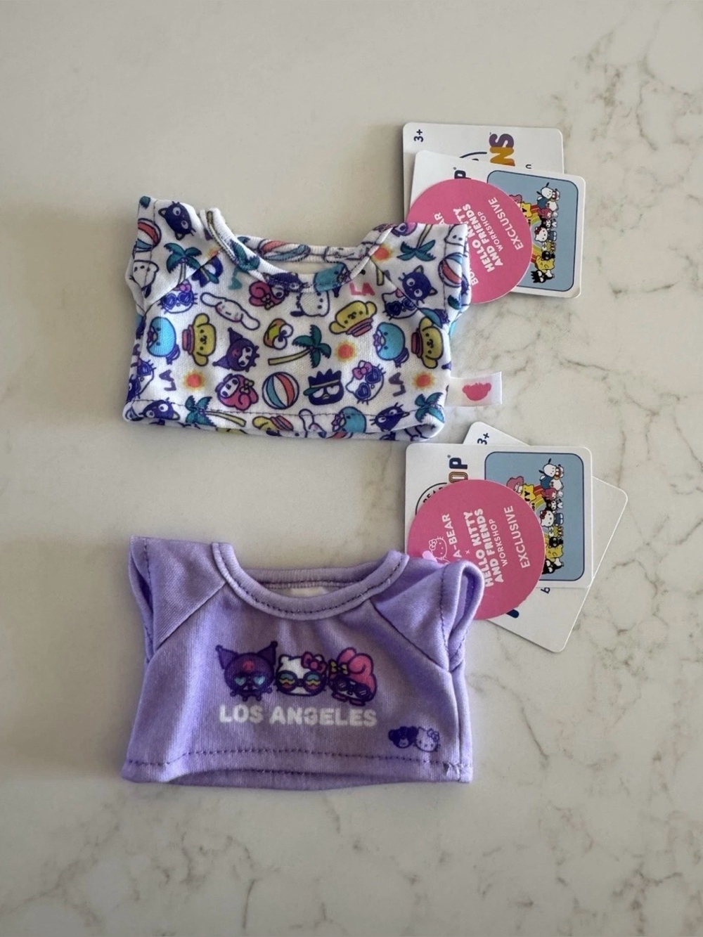 Hello kitty build a bear La exclusive mini bean shirt Bab new